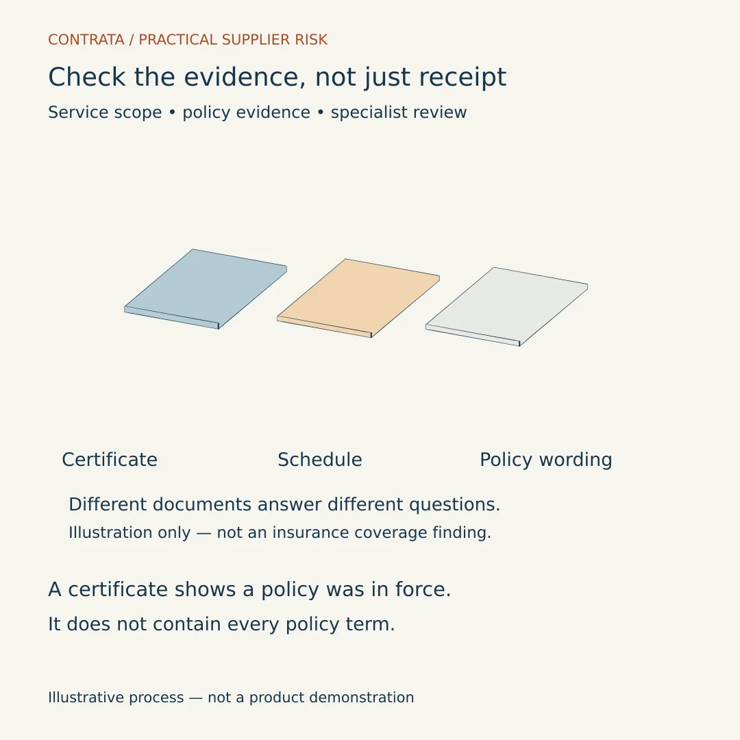 Static overview: Review supplier insurance beyond the certificate of currency